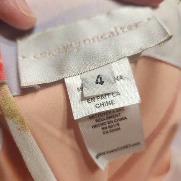 Corey Lynn Calter Anthropologie Daybreak Watercolor Midi sun Dress sz 4 - Picture 10 of 10